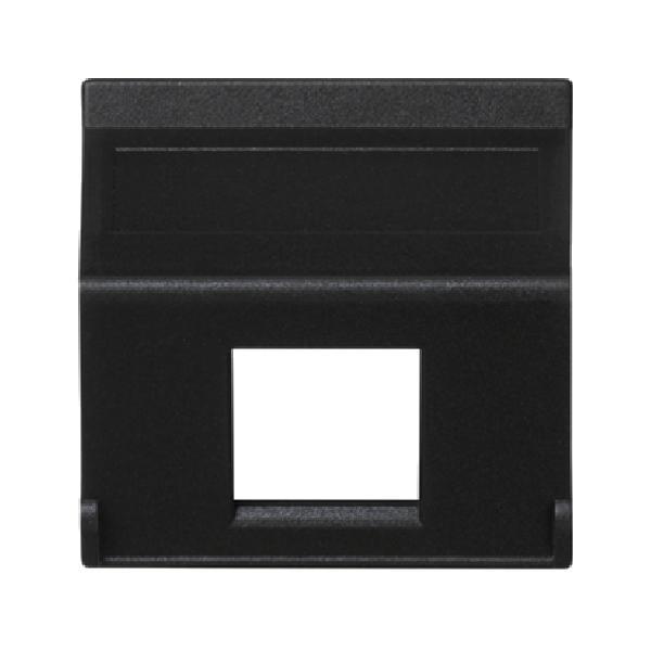 K45 plakietka teleinformatyczna K45 do adapterów MD pojedyncza bez osłon skośna 45x45mm szary grafit