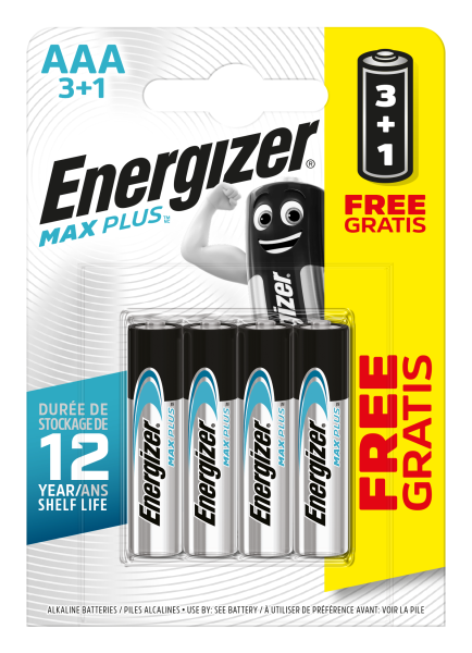 bateria ENERGIZER MAX PLUS AAA LR03 /3+1szt.