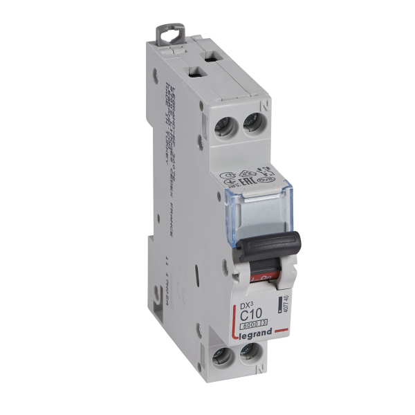 wyłącznik naprądowy S 301N 1P+N C 10 6000A SERII DX3, Legrand