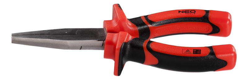 Szczypce wydłużone płaskie 160 mm 1000V, CrV, polerowane