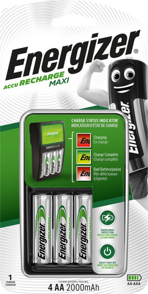 ładowarka MAXI + POWER PLUS AA /4 szt.