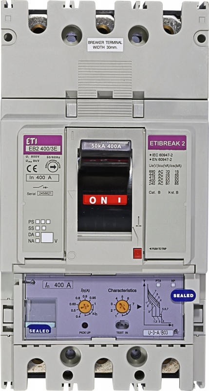EB2 400/3E 400A 3p Wyłącznik mocy 3P, 50kA, wyzw. elektroniczny