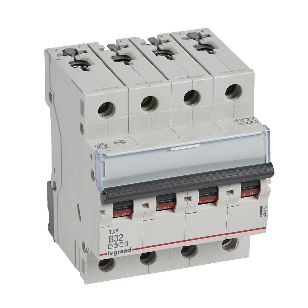 wyłącznik naprądowy S 314 4P B 32A 10000A SERII TX3, Legrand