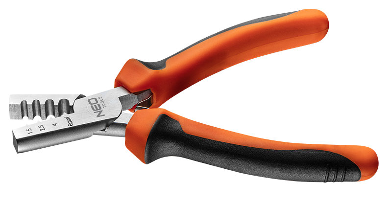 Zaciskarka/szczypce do zaciskania końcówek 1.5-6 mm2 (23-13 AWG), 140 mm
