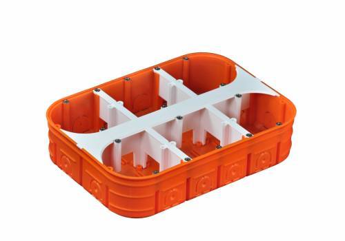 puszka podtynkowa M6x60F 6-krotna płytka 6x60mm MULTIWALL pomarańczowy 