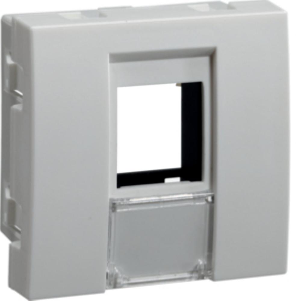 płytka nośna z polem opisowym systo1x RJ45 do gniazd Keystone, 2M, biały