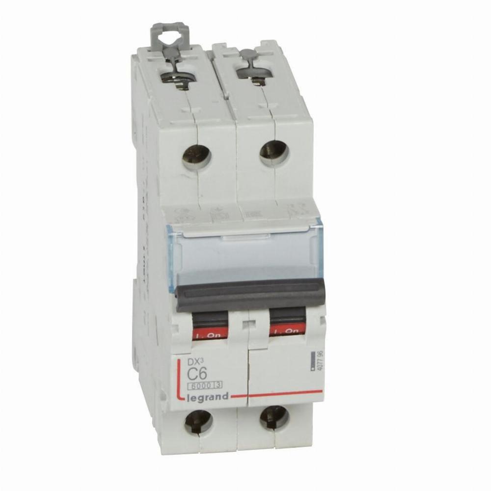 WYŁĄCZNIK NADPRĄDOWY S 302 2P C 6A 6000A SERII DX3, Legrand