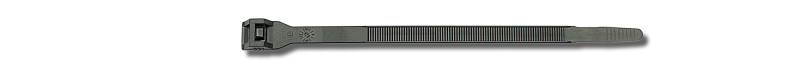 opaska z płaską główką 200x8,8 czarna /40/