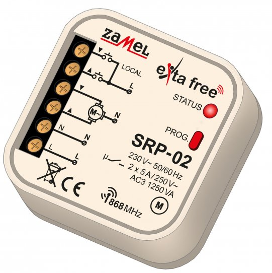 sterownik rolet dopuszkowy TYP: SRP-02