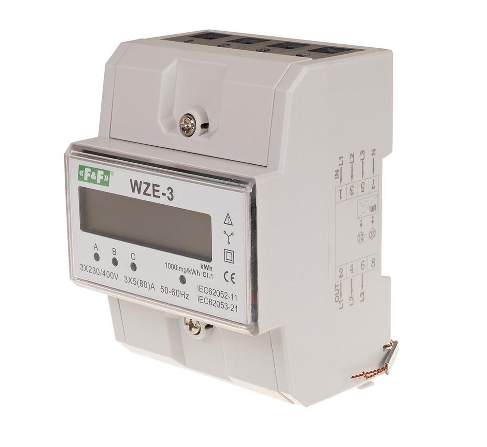 licznik 3 fazowy energii elektrycznej LCD szyna MID