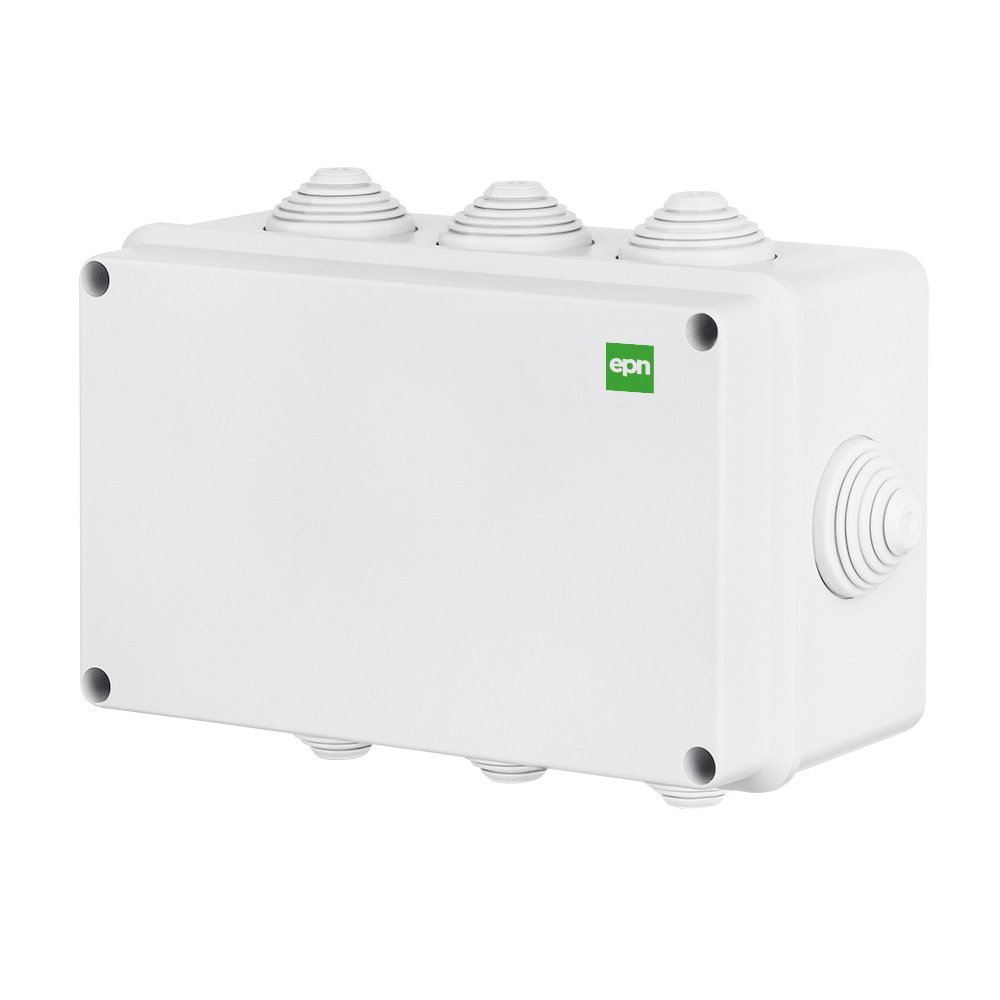 INDUSTRIAL puszka natynkowa 198x139x82 (8 dławic) IP 55 - kolor szary