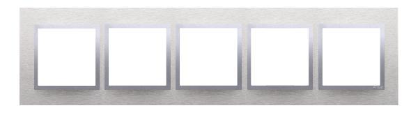 SIMON 54 NATURE ramka 5-kr. metal inox