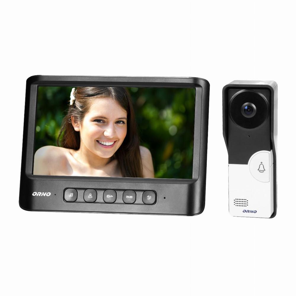 IMAGO, zestaw wideodomofonowy jednorodzinny, 4-żyłowy, kolor, LCD 7", czarny