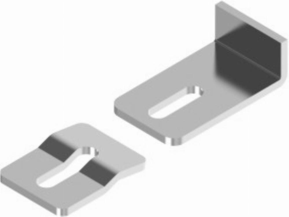 ZMD2 Zestaw mocujący drabinę - grubość blachy 4,0 mm