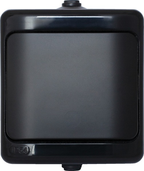 łącznik BRYZA pojedynczy IP54 16AX, 250V czarny