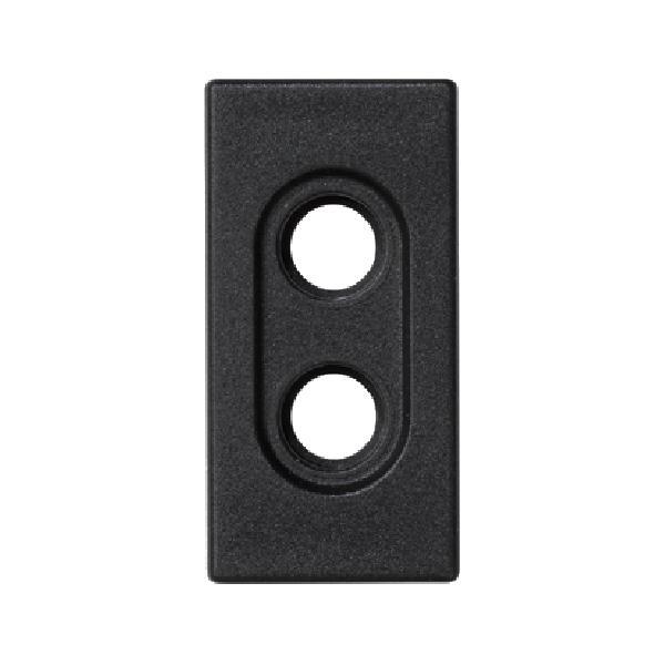 K45 płytka K45 pusta do złącz 2xRCA (CINCH) 45x22,5mm szary grafit