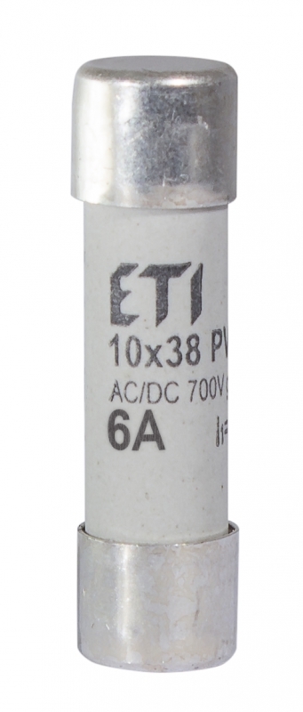 wkładka topikowa cylindryczna CH10x38 gR 6A/700V AC/DC PV gR 700V