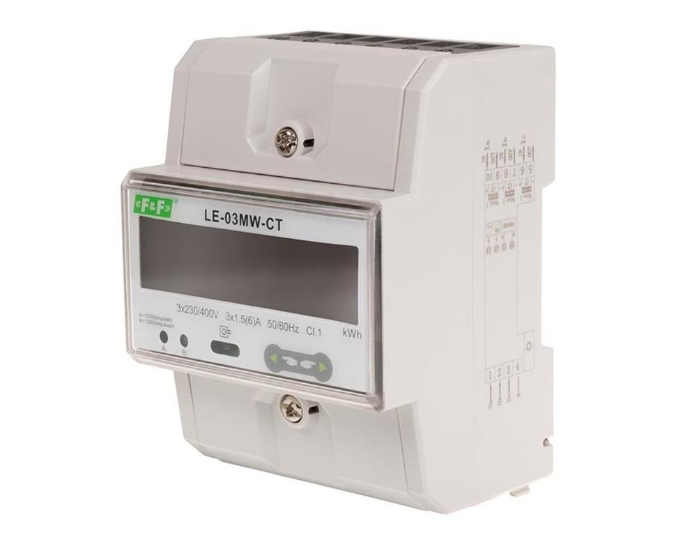 licznik energii elektrycznej dwutaryfowy 3fazowy, 2-kierunkowy z Modbus RTU, do pomairu półpośredniego