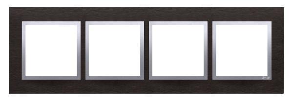 SIMON 54 NATURE ramka 4-kr. metal inox Yin