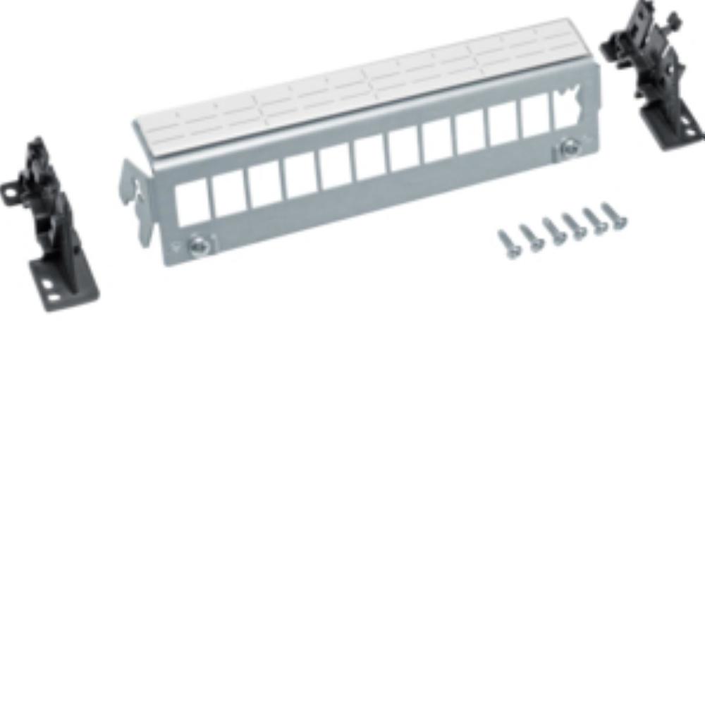 patch panel 12M Keystone, bez modułów, szyna TS lub płyta montażowa