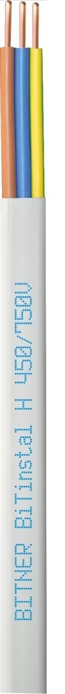przewód instalacyjny bezhalogenowy BIT INSTAL H(p) 3x2,5 450/750V płaski B2ca