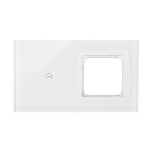 SIMON 54 TOUCH panel dotykowy S54 Touch 2-mod. 1 pole dot. + 1otwór na osprzęt S54 biała perła