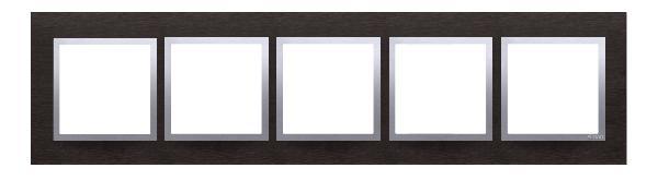 SIMON 54 NATURE ramka 5-kr. metal inox Yin