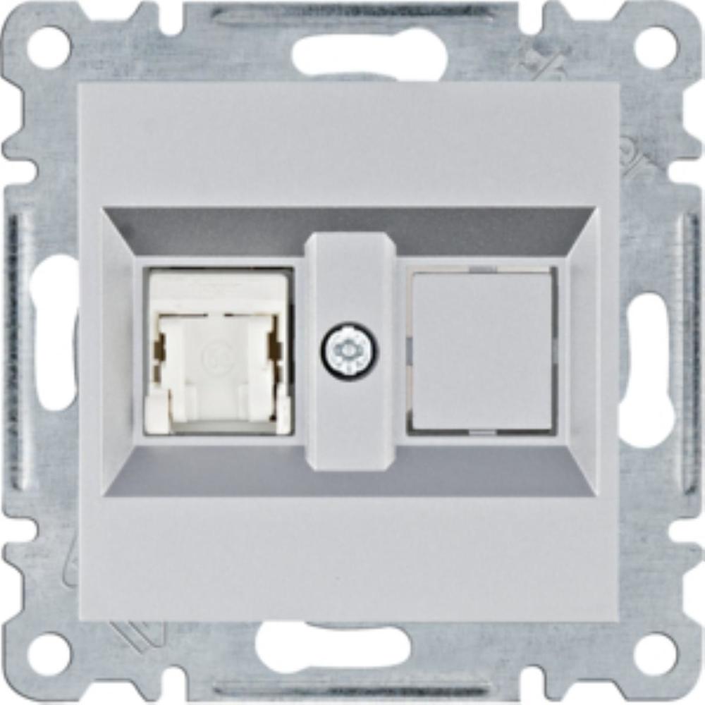 gniazdo komputerowe pojedyncze lumina RJ45 kat.5e UTP, srebrny