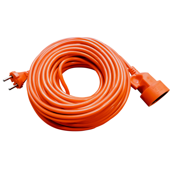 przedłużacz 1gn. PO-ST/20M/2X1/OMY ECO 2p, 10A, 2500W, z przew.OMY 2x1mm2, 20m pomaranczowy