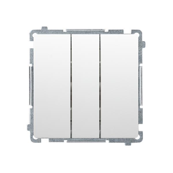 SIMON BASIC przycisk potrójny (przycisk zwierny) szybkozłącza 10A 250V (moduł) biały