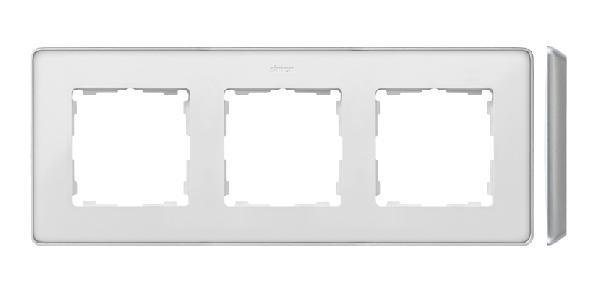 SIMON 82 DETAIL SELECT ramka 3-kr. biały/podstawa aluminium