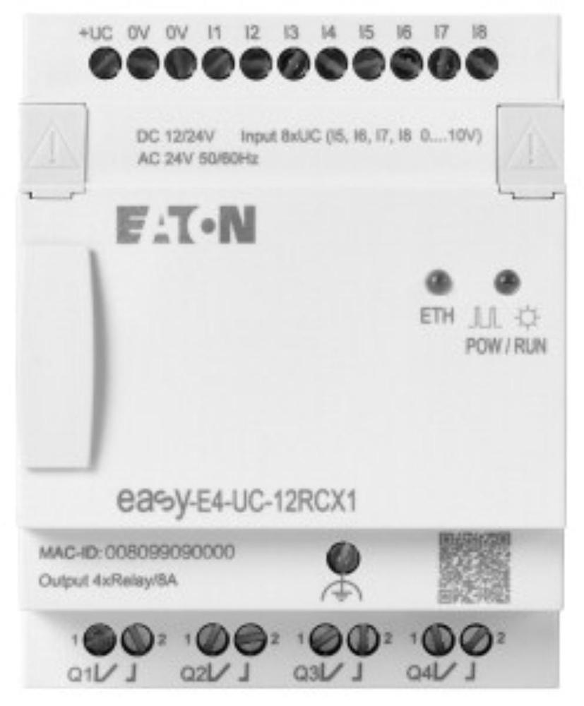 przekaźnik program.EASY-E4-UC-12RCX1 easy E4 12-24VDC, 24VAC, 8DI(4AI), 4DO-R, bez wyśw.