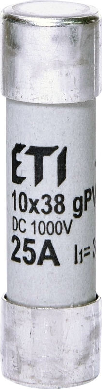 wkładka topikowa cylindryczna PV CH10x38 gPV 25A 1000V DC