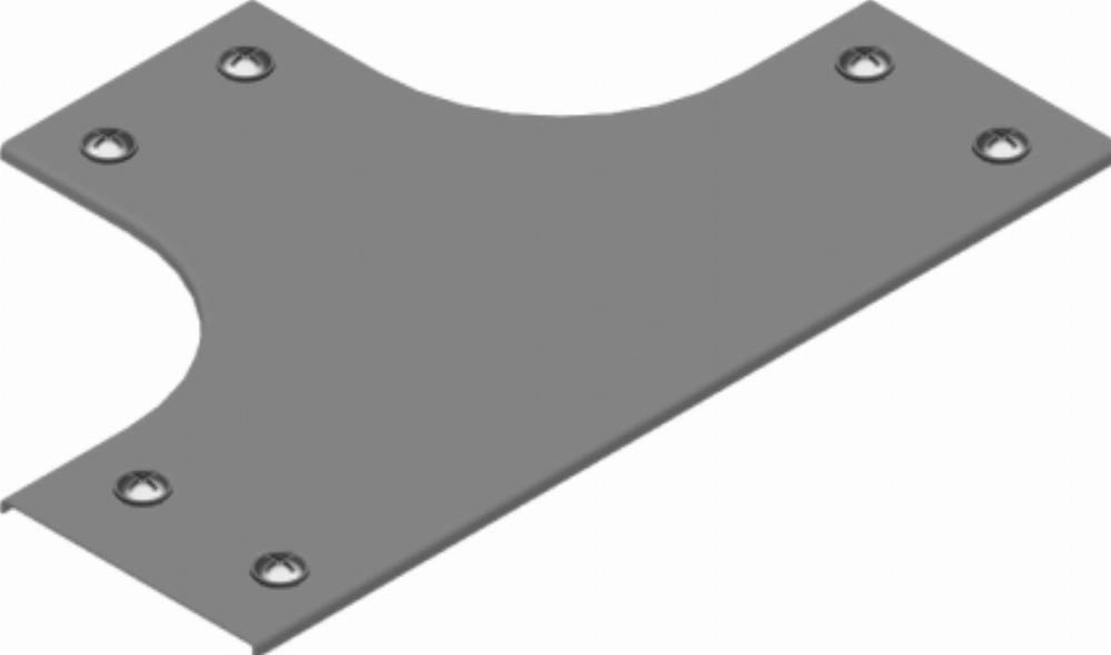 PZTKZC200 Pokrywa trójnika z zamk. - grubość blachy 2,00 mm