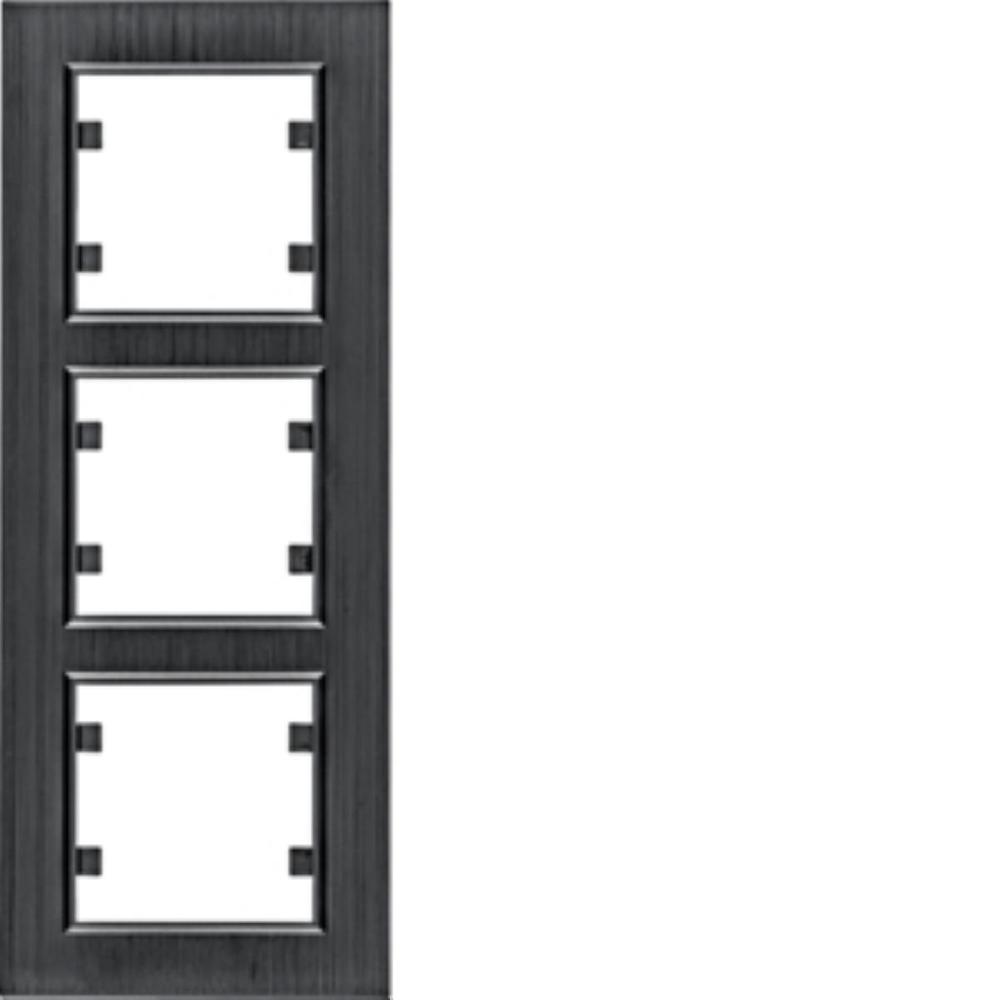 ramka 3-kr. pionowa lumina passion aluminium czarna