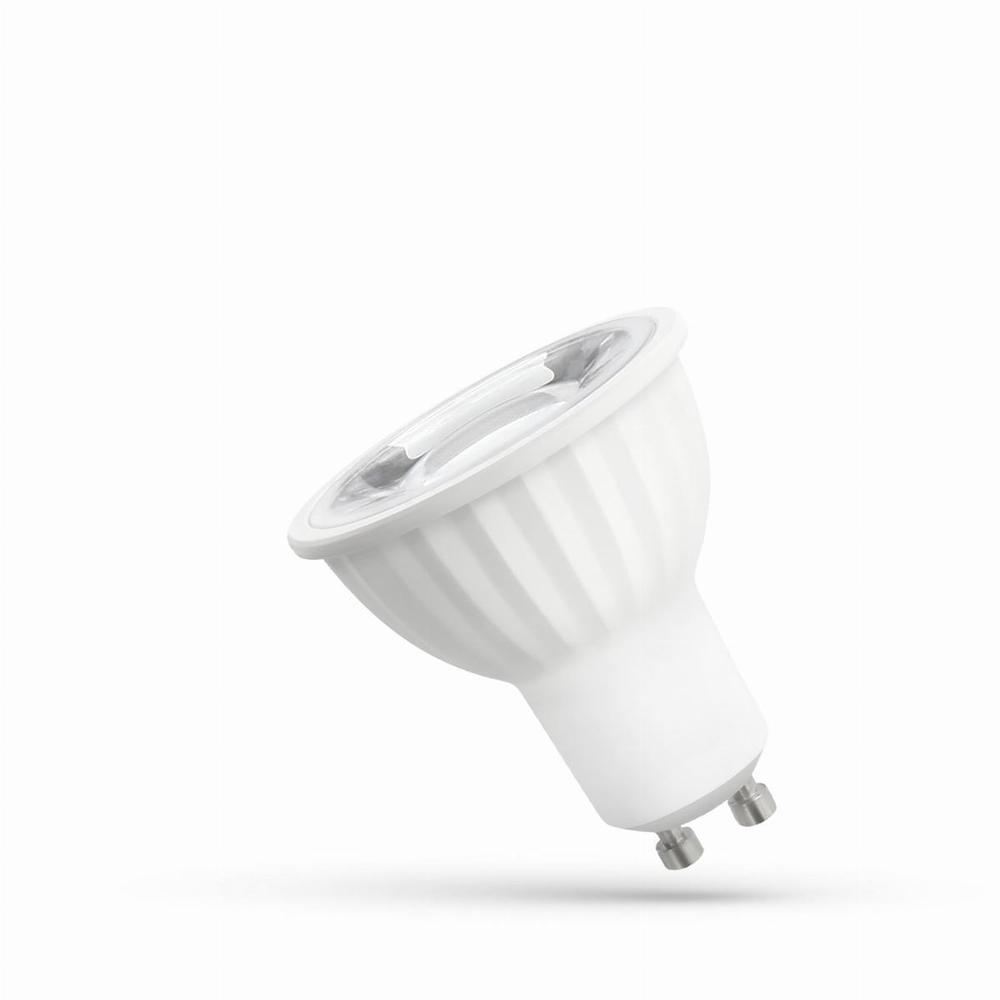żarówka LED GU10 230V 4W SMD 38st CW z soczewką SPECTRUM