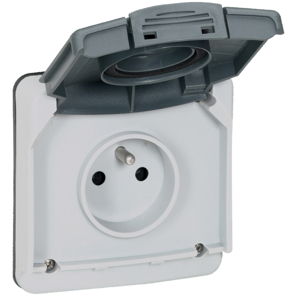 gniazdo PLEXO IP66 2P+Z z klapką 16 A - 250 V mechanizm bez puszki