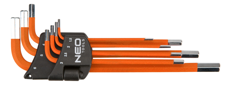 Klucze sześciokątne 1.5-6 mm, zestaw 7 szt.