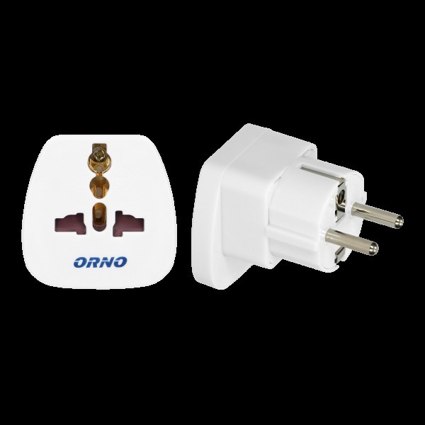 adapter podróżny - World to EU, 250V/10A, biały