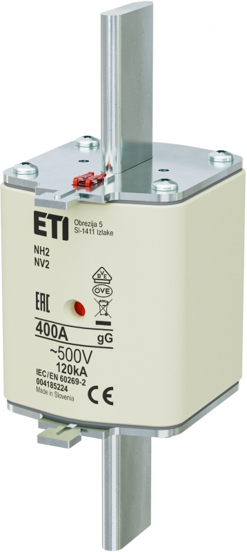 NH2 gG 400A/500V Wkładka topikowa przemysłowa zwłoczna KOMBI