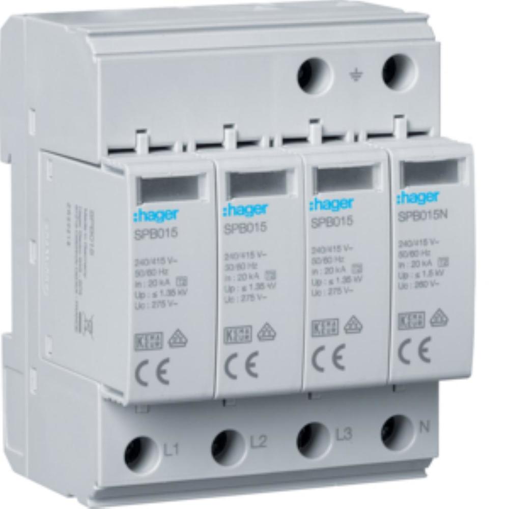 SPD T2 4P 3+1 sieć TN-S/TT In=20kA Up?1,35kV Uc=275V