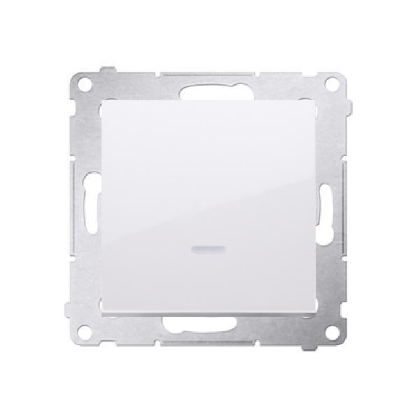 SIMON 54 wyłącznik schodowy z podświetleniem LED bez piktogramu szybkozłącza 10A 250V (moduł) biały