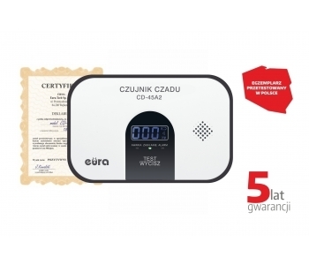 czujnik CZADU "EURA" CD-45A2 - bateryjny, wyświetlacz LCD, wolnostojący