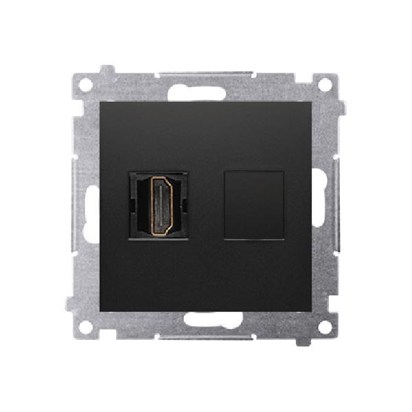 SIMON 54 gniazdo HDMI (moduł) czarny mat