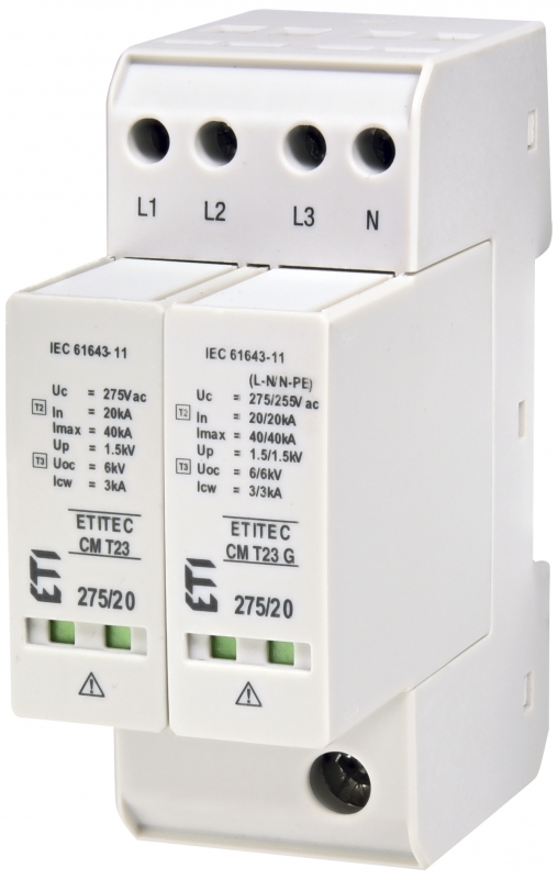 ETITEC CM T23 275/20 3+1  Ogranicznik przepięć T2, T3 (C, D)