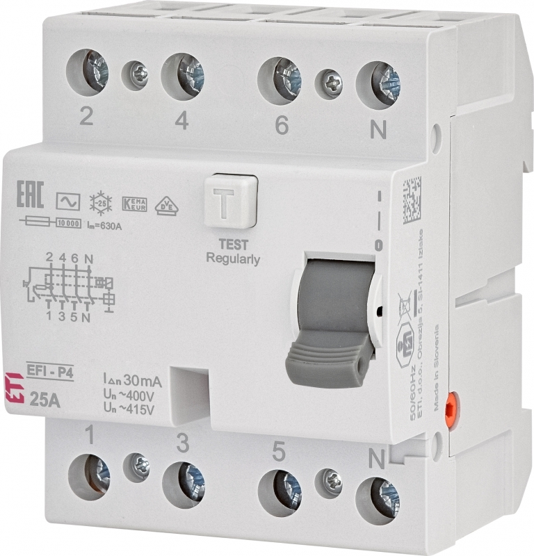 EFI-P4 AC 25/0.03 Wyłącznik różnicowoprądowy