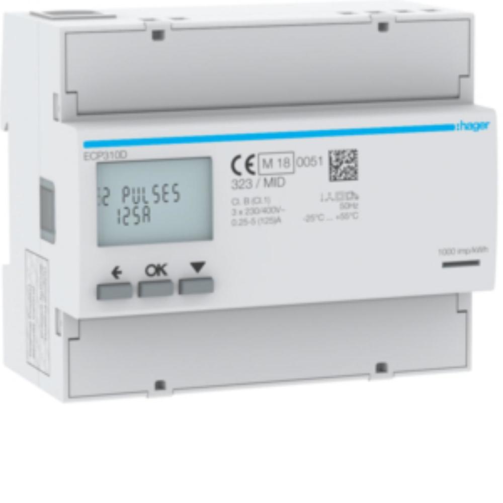 agardio.measure Licznik energii elektrycznej 3-fazowy 125A 6M, wyjście imp., MID