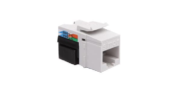 wkład gniazda komputerowego RJ45 kat.5e UTP nieekranowany biały