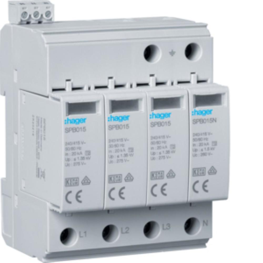 SPD T2 4P 3+1 sieć TN-S/TT In=20kA Up?1,35kV styk