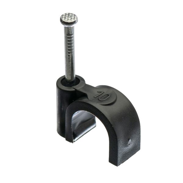 uchwyt kablowy FLOP fi 10mm czarny op.100szt.